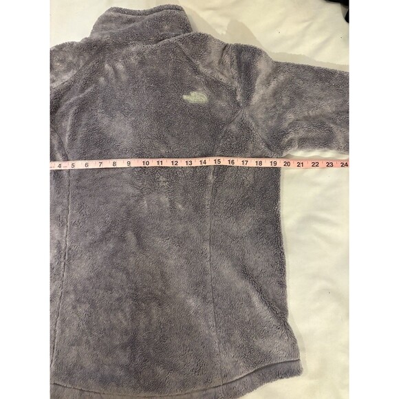 The North Face Osito 2 Full Zip Jacket Womens Medium Gray Fleece Deep Pile - Picture 9 of 10